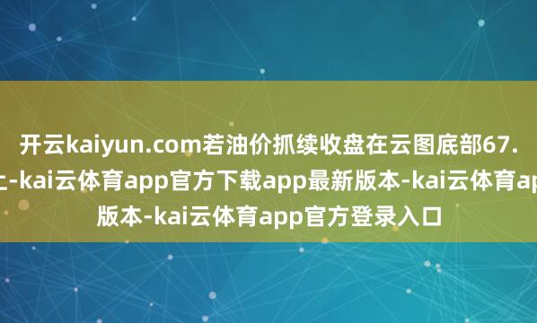 开云kaiyun.com若油价抓续收盘在云图底部67.72好意思元之上-kai云体育app官方下载app最新版本-kai云体育app官方登录入口