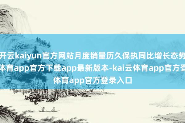 开云kaiyun官方网站月度销量历久保执同比增长态势-kai云体育app官方下载app最新版本-kai云体育app官方登录入口